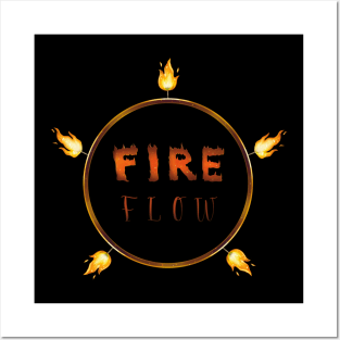 Fire Hoop Dance Flow Posters and Art